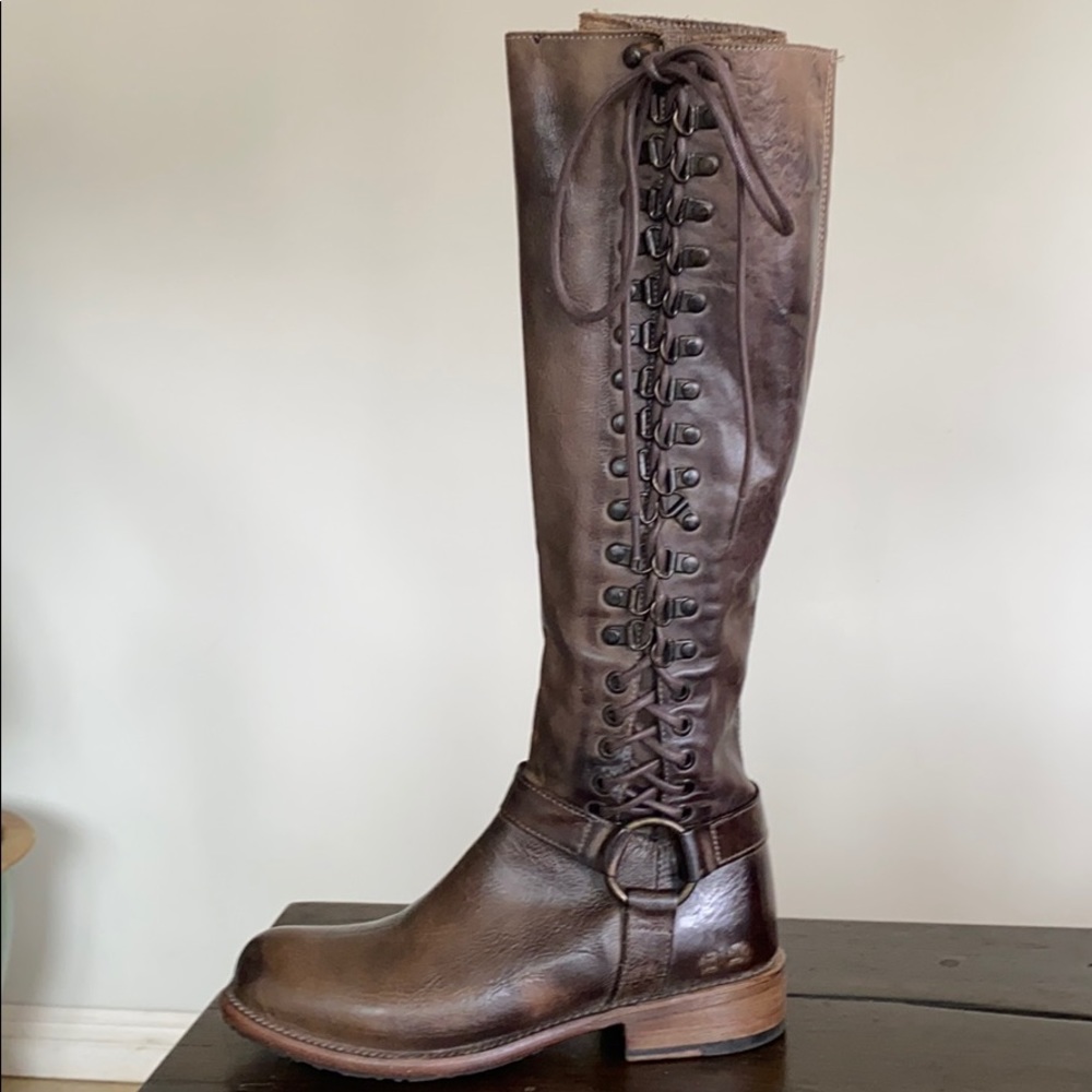 Bed Stu  Burnley knee high corset boots